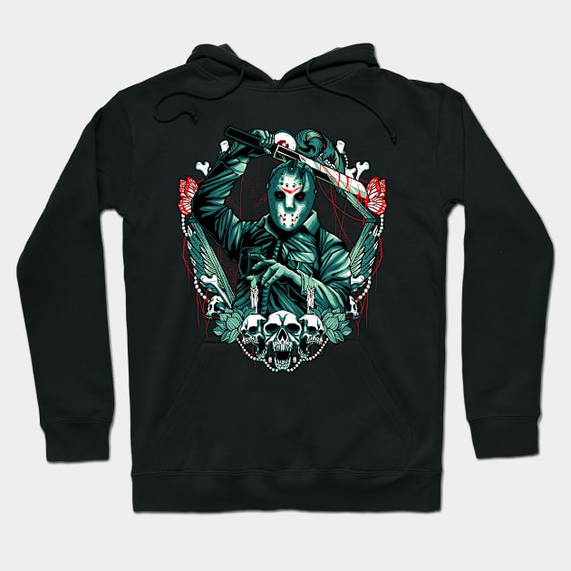 Hockey Mask Killer Hoodie by JONHD